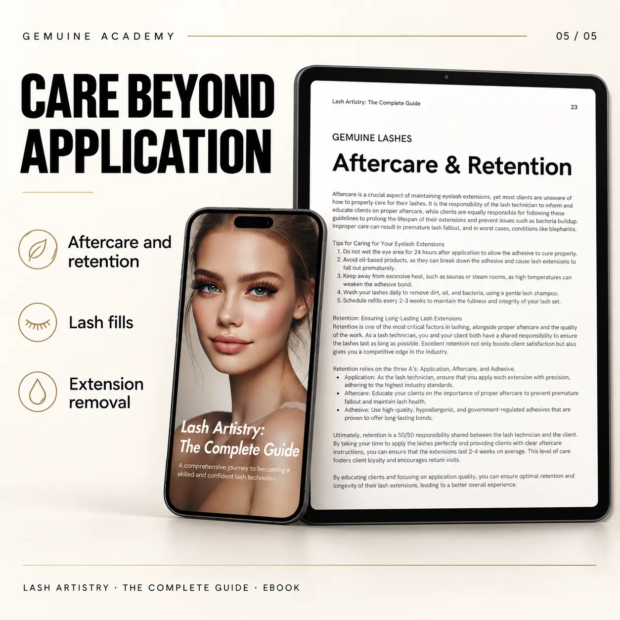 Lash Artistry preview 5: Aftercare, fills & safe removal