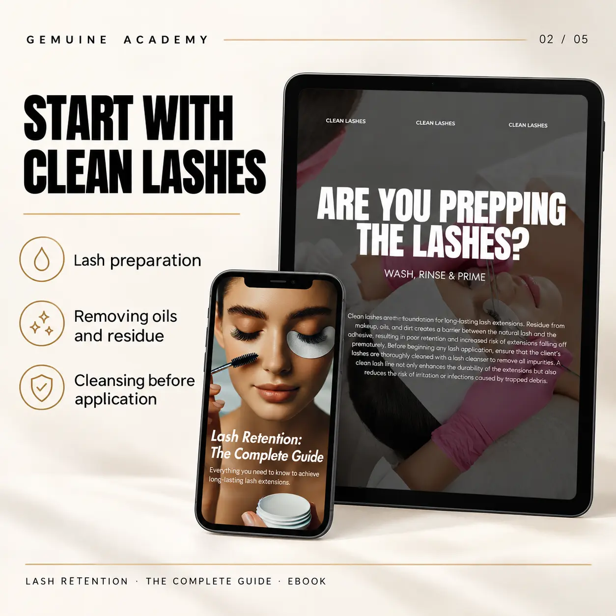Lash Retention preview 2: Clean lash preparation