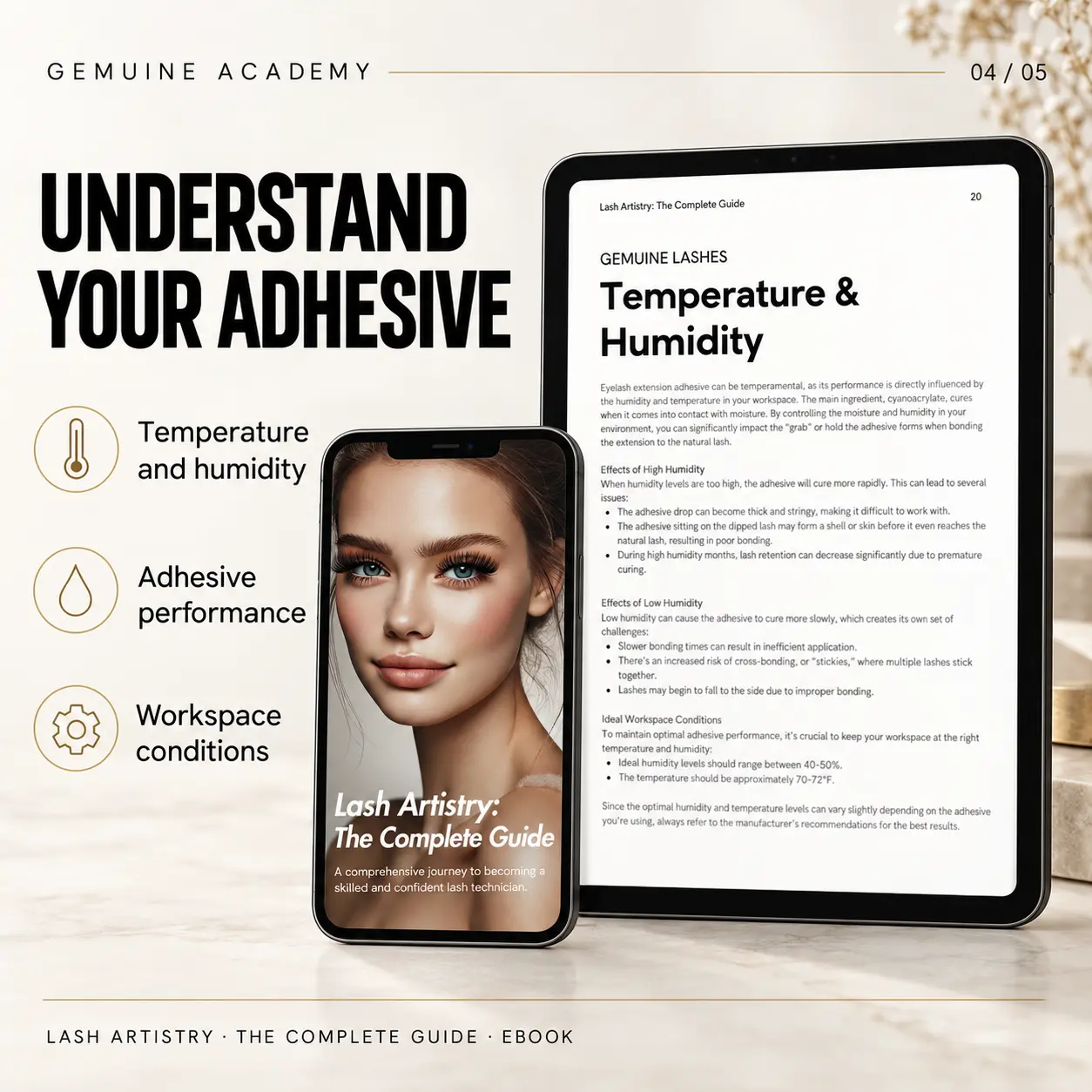Lash Artistry preview 4: Adhesive & workspace conditions